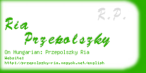 ria przepolszky business card